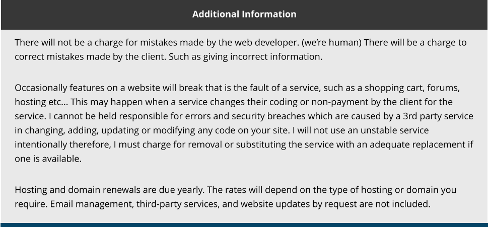 Additional Information