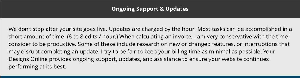 Ongoing Support & Updates